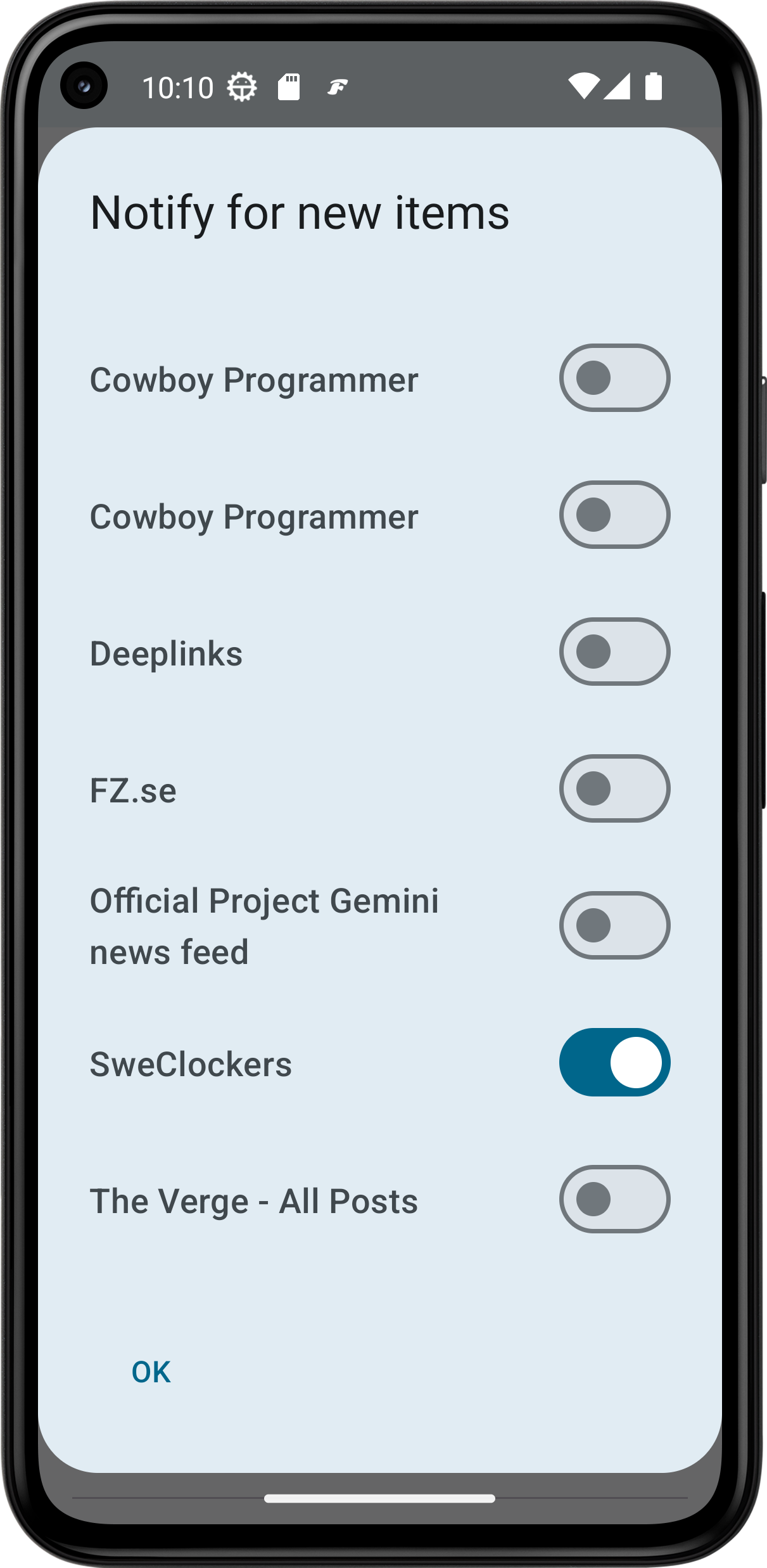 New unified notification settings
